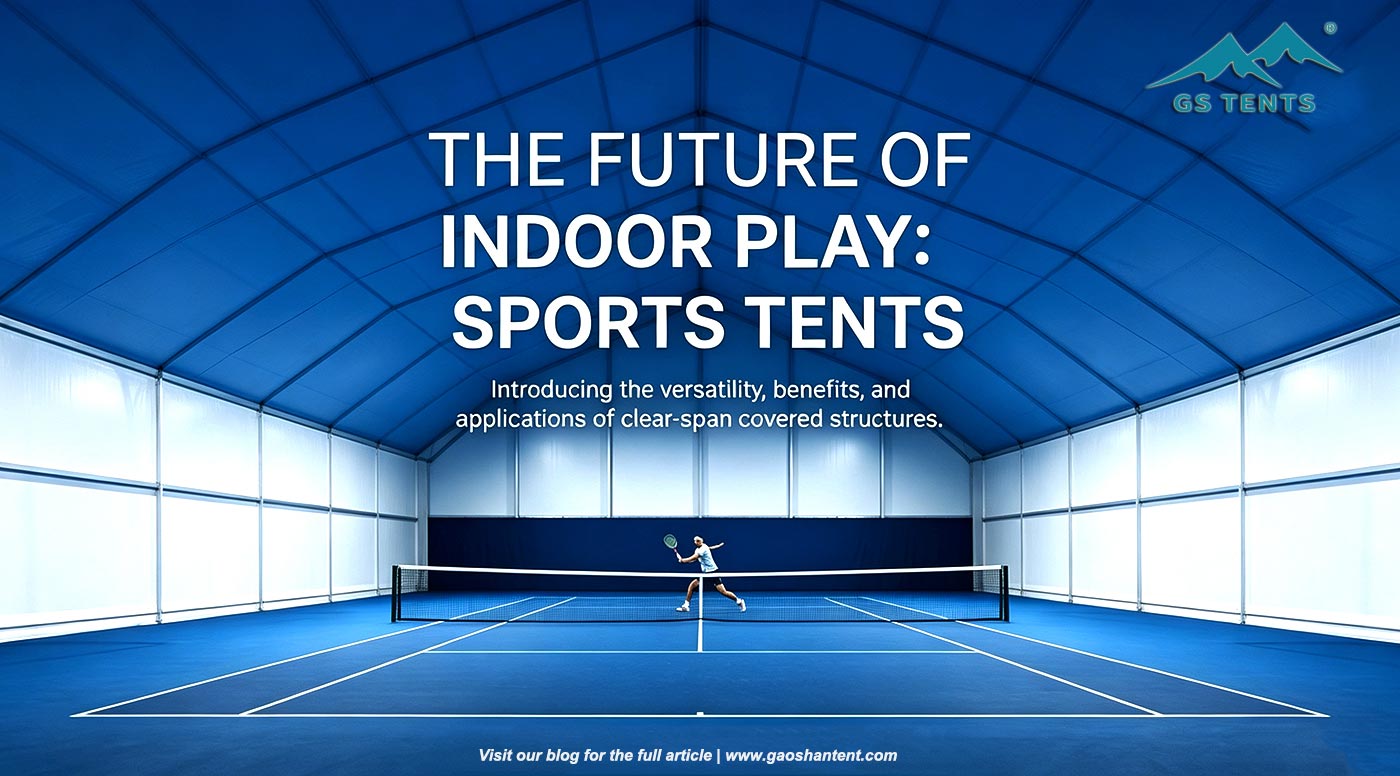 Tendas GS Sports: Espaços flexíveis para todas as estações do ano em instalações esportivas modernas.