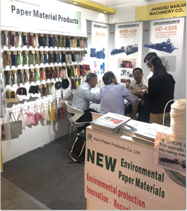 Newly material Pure wood pulp Paper webbing and ribbon received warm welcome in Ipack ima 2018 in Italy