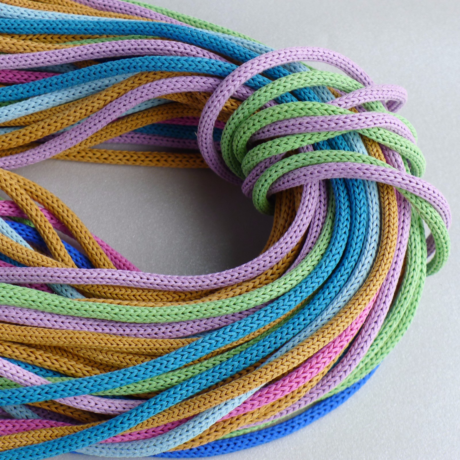 Paper Yarn, Knitted Paper Cord, Paper Braid Webbing, Braided Paper Twine，Paper Cloth