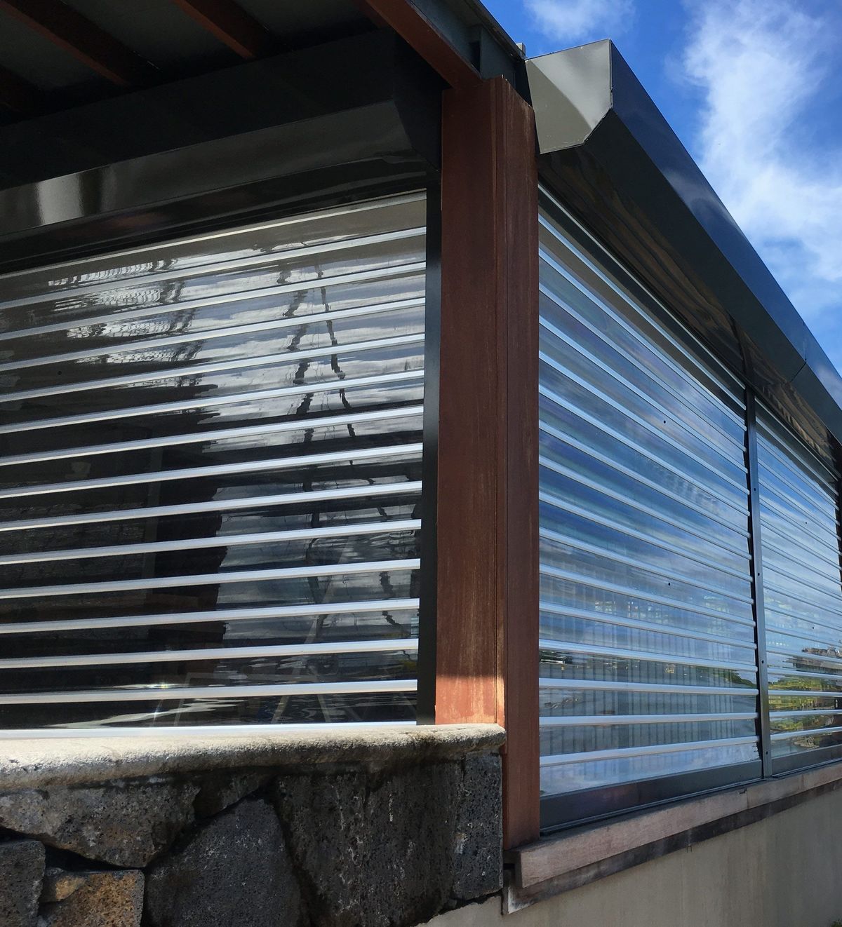 outdoor polycarbonate roller shutter door