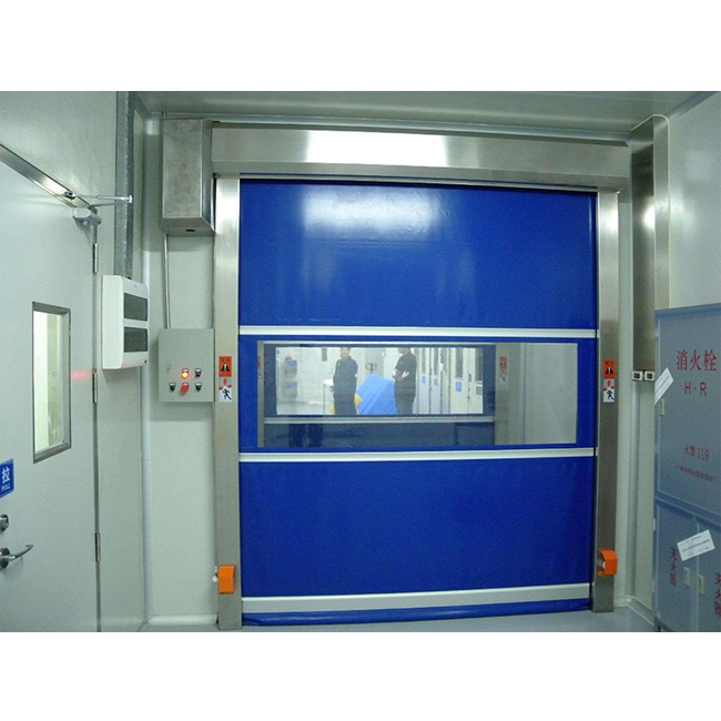 Delayed Sel-closing System PVC Plastic Material High Speed Door