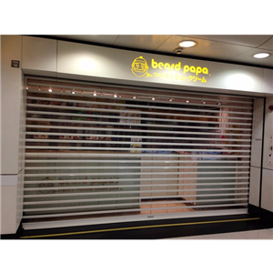 Transparente Polycarbonat-Rolltore für Einkaufszentrum