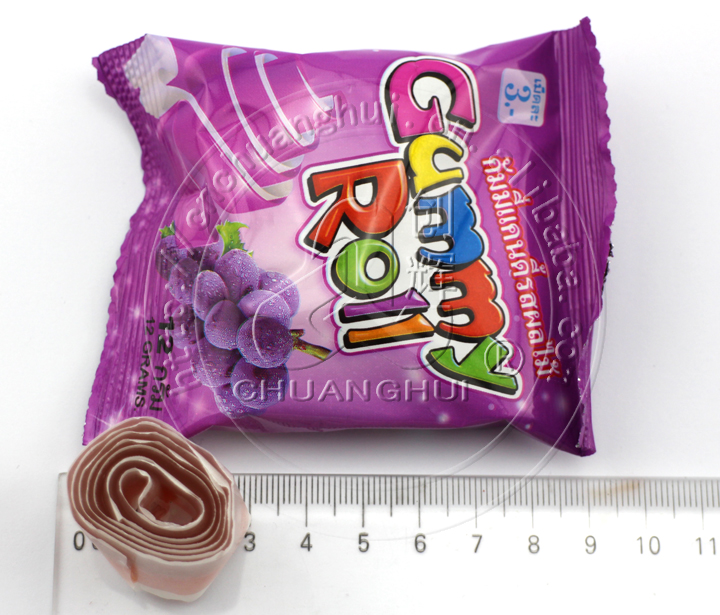 Supply 12g Color Gummy Roll Candy Factory Quotes OEM