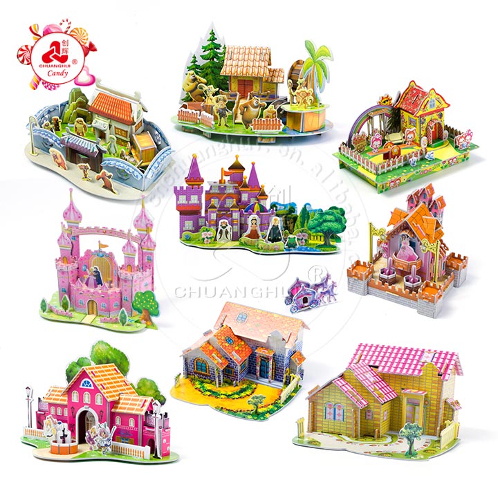 Kid's educational toys Cartoon building paper model 3D model Jigsaw Puzzle CH-X105