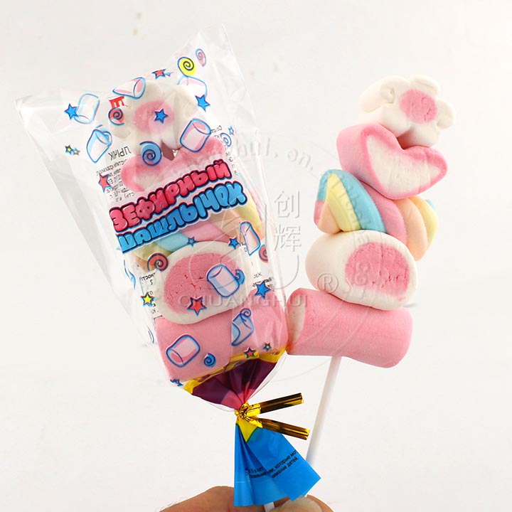 Supply Five kinds of marshmallow lollipop BBQ Sweet Soft Candy CH-M096-3  Wholesale Factory - Guangdong Chuanghui Foodstuffs Co., Ltd