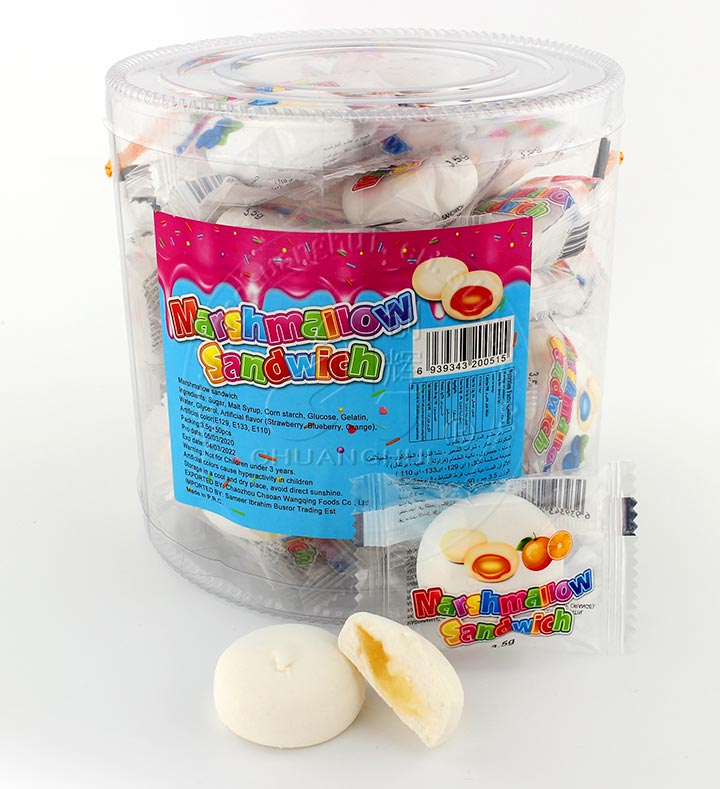 Supply Halal Round marshmallow Jam Filling marshmallow