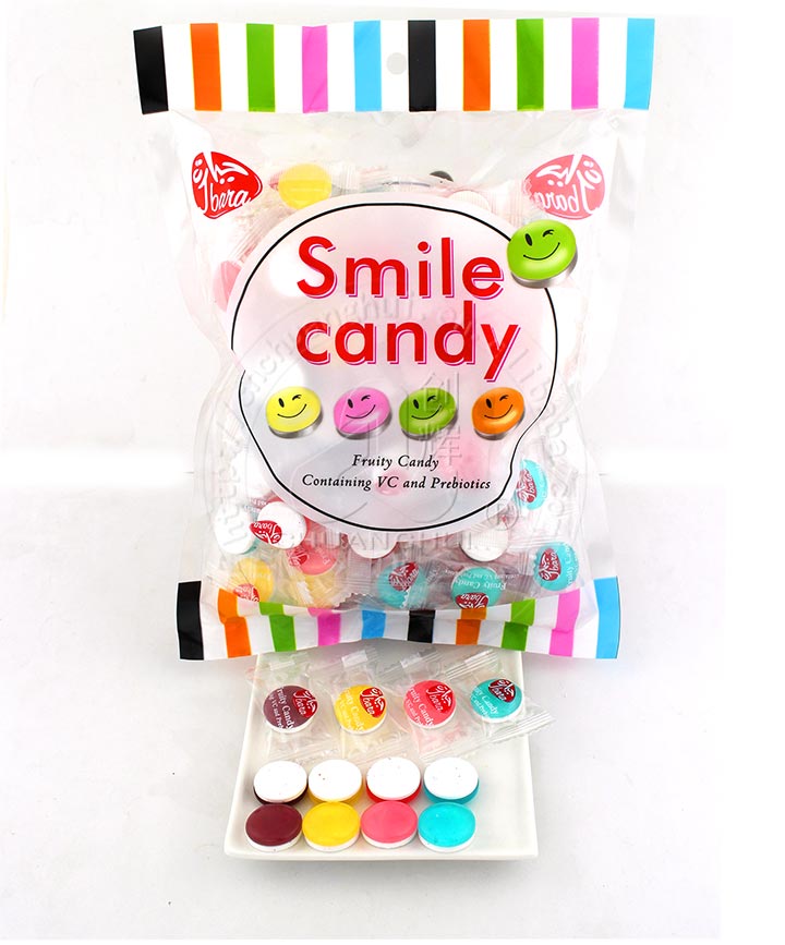 Smile Candy Supply 2 in 1 Smile hard candy with sour sobitol sugar free press