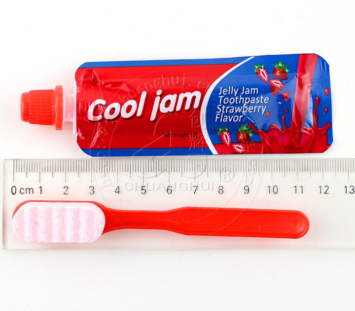 strawberry pressed candy toothbrush