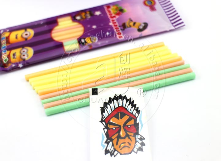 CC stick candy with tattoo