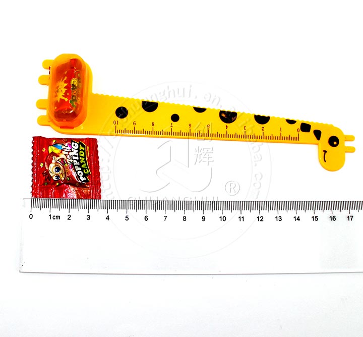 Giraffe Ruler with popping candy