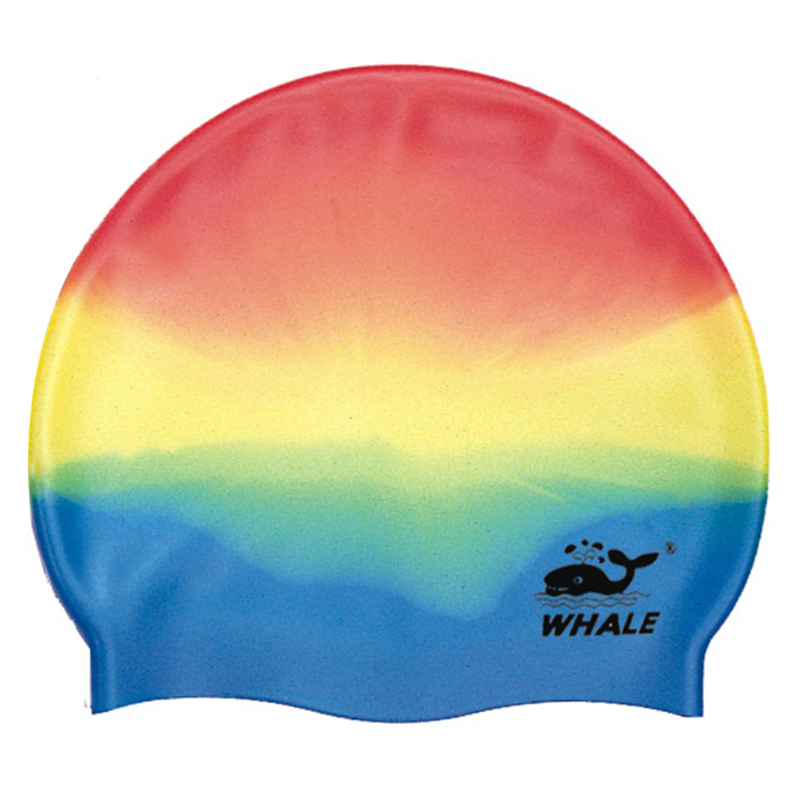 Mix color plain lightweight contoured shape swimming caps CAP-200