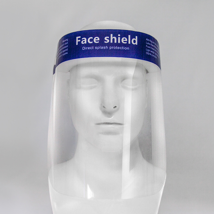 Pantalla facial anti epidemia de PET transparente ecológica sellada a 200 grados HMJ500