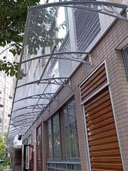 Outdoor Window Clear Solid Roof Polycarbonate AwningOutdoor Window Clear Solid Roof Polycarbonate Awning