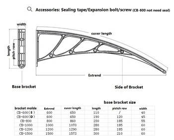 Anti-UV Polycarbonate Awning