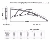 Bearing Snow Aluminum Canopies Polycarbonate Awning