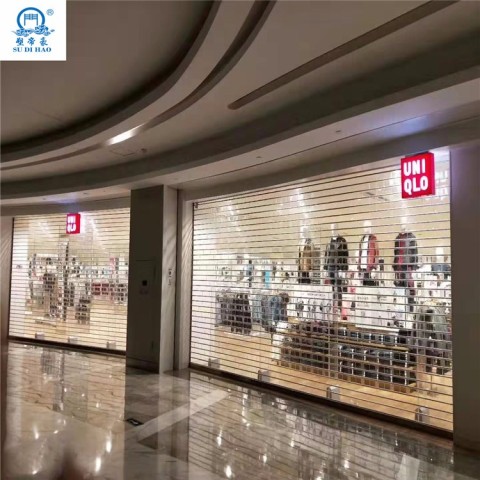 Outdoors Elegant Transparent Roller Shutter Door
