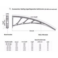 Seamless UV Protection Shade Polycarbonate Awning