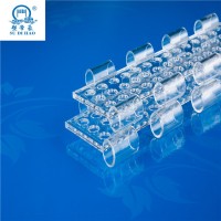 Round hole design clear polycarbonate door slats