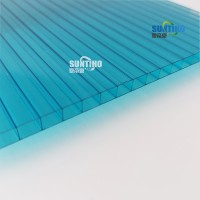 Durable Plastic Material Polycarbonate Roofing PC Hollow Sheet With UV Coated