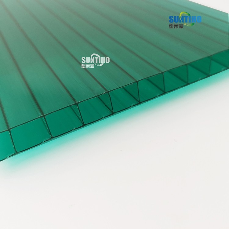 Durable Plastic Material Polycarbonate Roofing PC Hollow Sheet With UV Coated