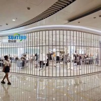 Wholesale aluminum PC folding door transparent door with strong connecting bone