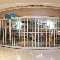 Breakthrough in industry Shop Aluminum Alloyed Transparent PC Crystal Folding Door