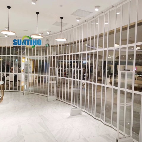 Newest special design Commercial Security Aluminum alloyed polycarbonate folding door