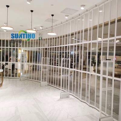 Mais novo design especial Porta dobrável de policarbonato de liga de alumínio de segurança comercial