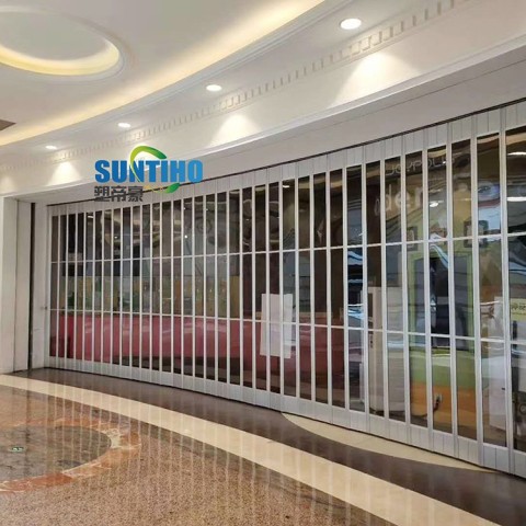 Aluminum alloyed frame+PC material folding door transparent plastic special door