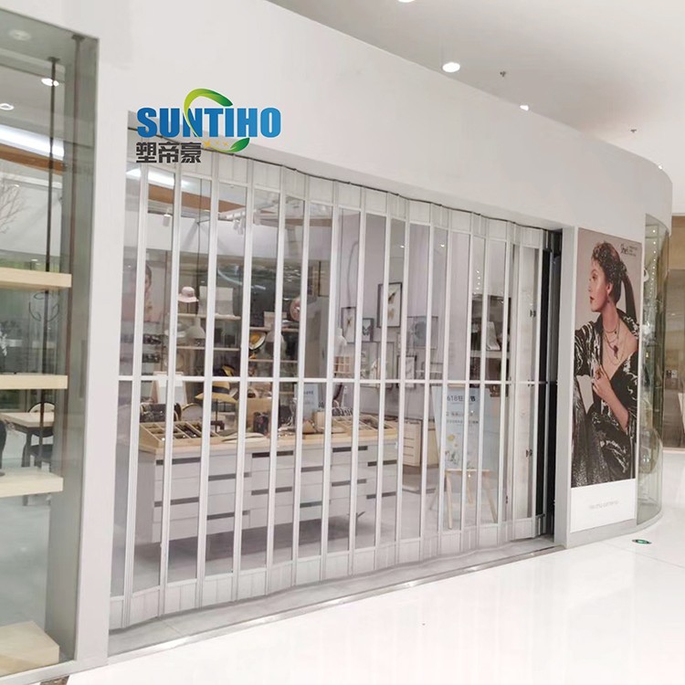 Aluminum alloyed frame+PC material folding door transparent plastic special door