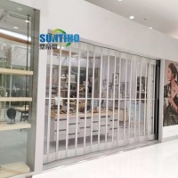 Wonderful design Wide Aluminum Alloyed Transparent PC Crystal Folding Door
