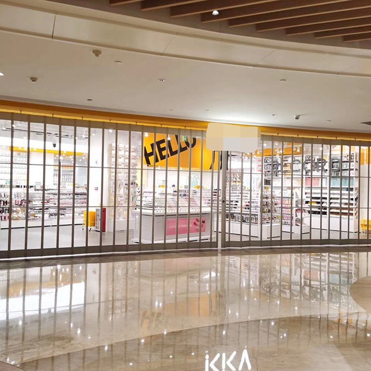 Special design and technology aluminum frame PC folding door for airport and shopping mall
