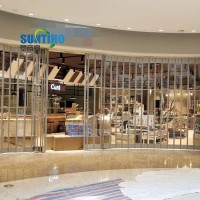 Commercial good quality design plastic crystal level transparent folding door