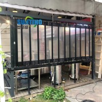 Shopfront aluminum transparent clear plastic folding door wholesale