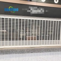 Aluminum frame PC material clear polycarbonate folding shop door factory manufactured