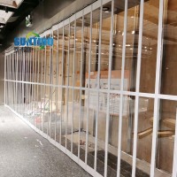 Wholesale aluminum frame/manual grille PC crystal folding door/polycarbonate folding door