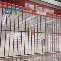 Commercial folding aluminum polycarbonate transparent accordion screen shutter door