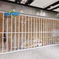 Special technology Commercial transparent aluminum folding shops doors