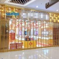 China PC folding garage aluminum frame entrance folding door