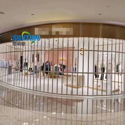 PC Aluminum Transparent polycarbonate folding front shop door for shopping mall