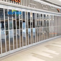 Wonderful design newest Aluminum Alloyed Transparent PC Crystal Folding Door