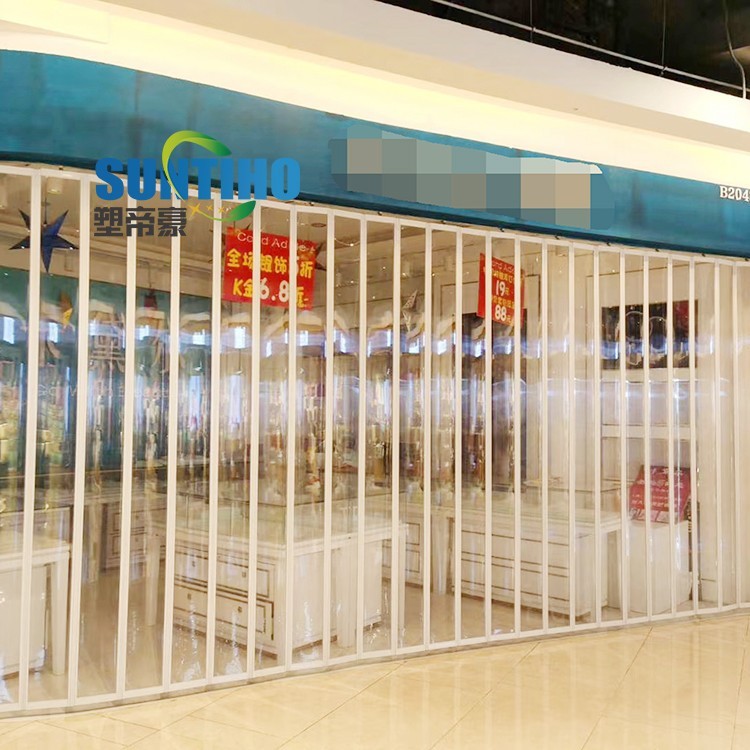 Wonderful design newest Aluminum Alloyed Transparent PC Crystal Folding Door