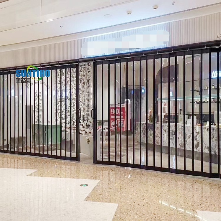 Newly China popular design top grade Aluminum PC Transparent Folding Door wholesale