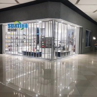 Newly China popular design top grade Aluminum PC Transparent Folding Door wholesale