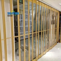 Fashionable Aluminum Folding Door PC For office building and partition