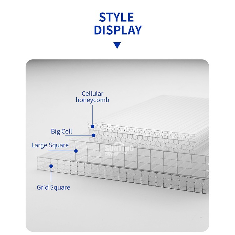 Factory manufacture sun sheet hollow polycarbonate virgin material