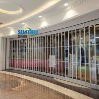 Aluminum PC folding door with special bone connecting and save your labour