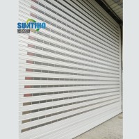 New designed with aluminum and PC sheet roller shutter door for Hotel family garage door