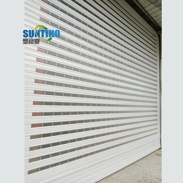 New designed with aluminum and PC sheet roller shutter door for Hotel family garage door