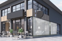 باب مصراع دوار بلاستيكي شفاف مضاد للرياح عن بعد